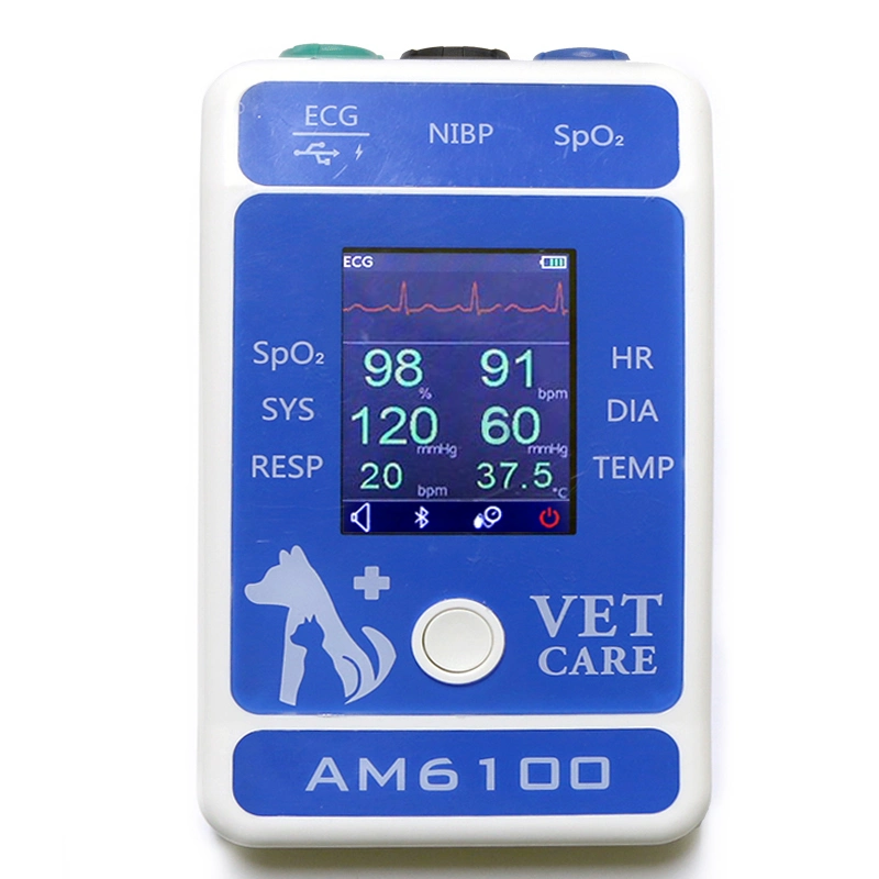 Hospital Operation and Home Care 6 Vital Signs Veterinary Equipment Veterinary Instrument Animal Monitor Pet Monitor Pet Equipment Veterinary Clinic Equipment